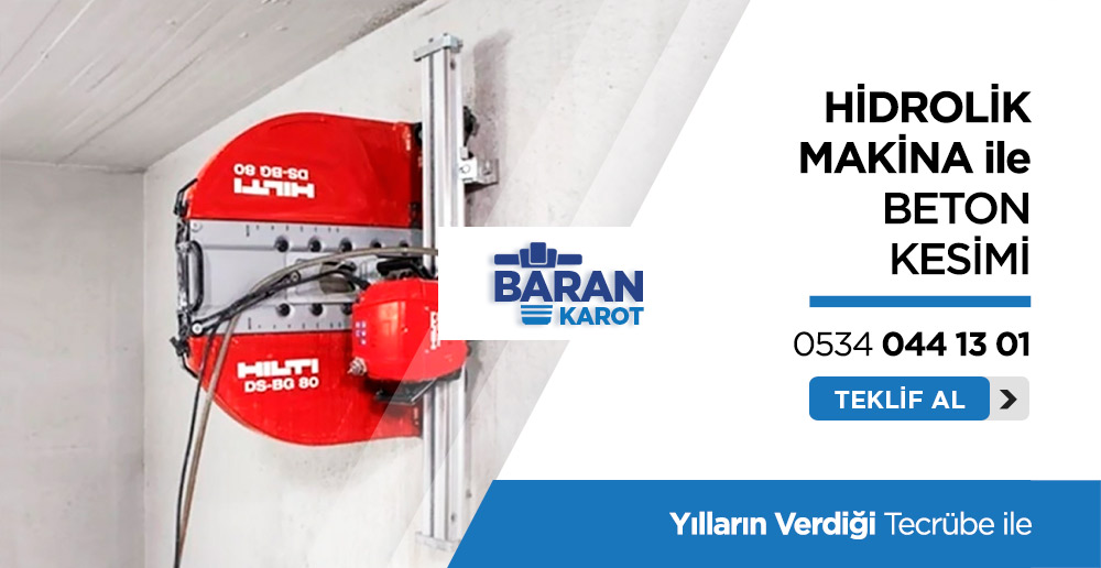 Adana Hidrolik Makina ile Beton Kesimi - Adana Baran Karot Adana Hidrolik Makina ile Beton Kesimi - Adana Baran Karot